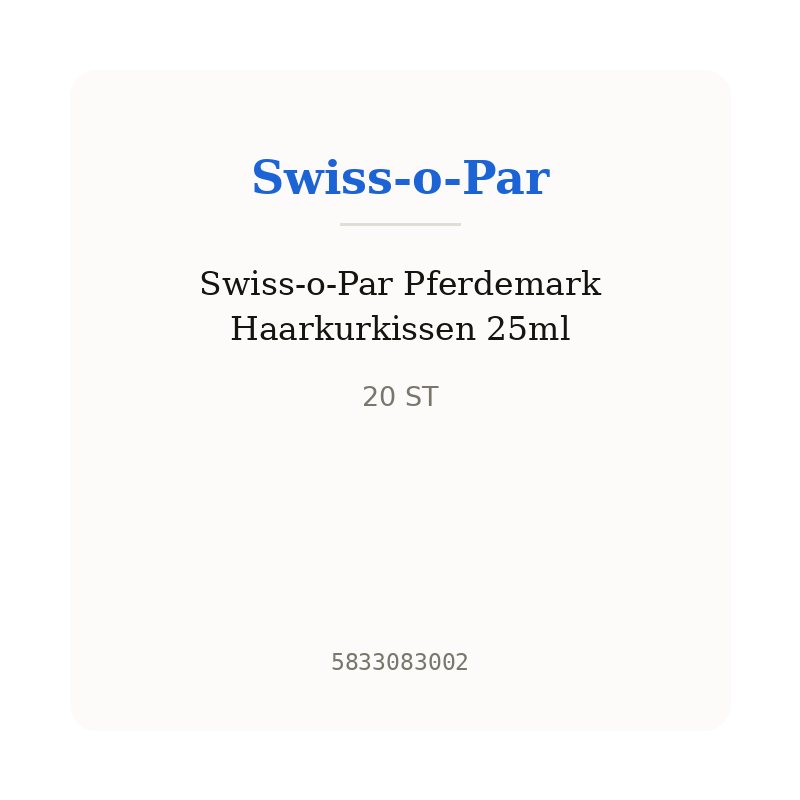 Swiss-o-Par Pferdemark Haarkurkissen 25ml