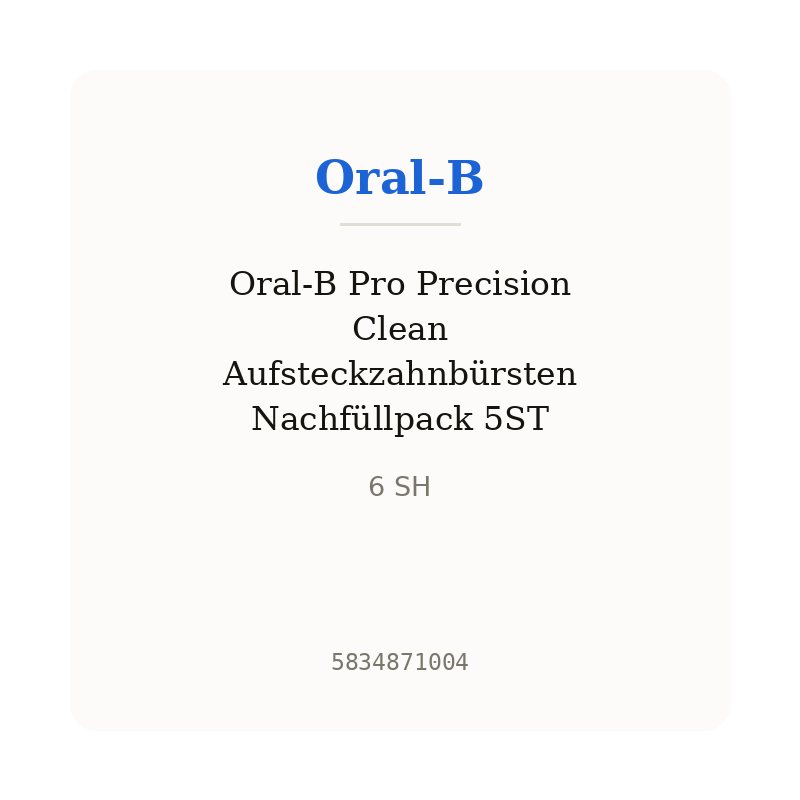 Oral-B Pro Precision Clean Aufsteckzahnbürsten Nachfüllpack 5ST