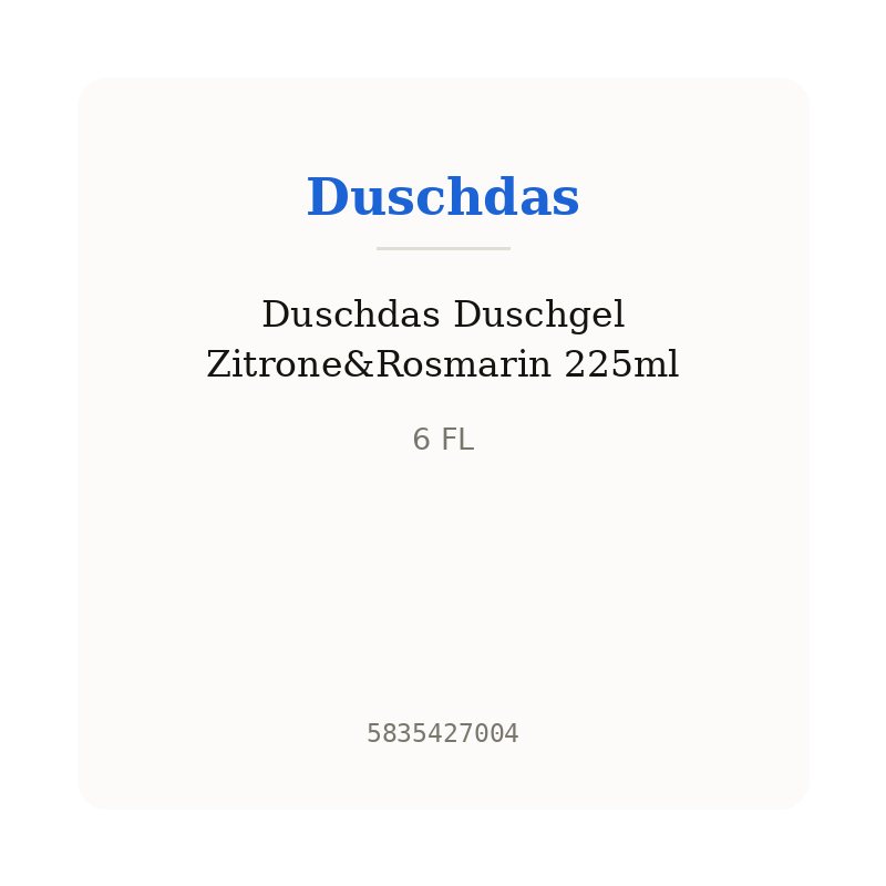 Duschdas Duschgel Zitrone&Rosmarin 225ml