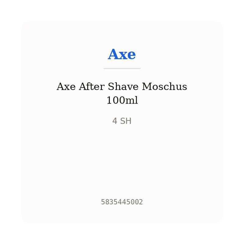 Axe After Shave Moschus 100ml