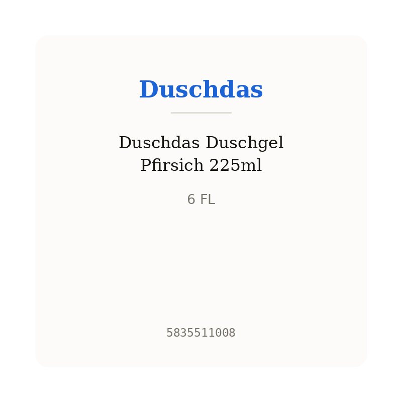 Duschdas Duschgel Pfirsich 225ml