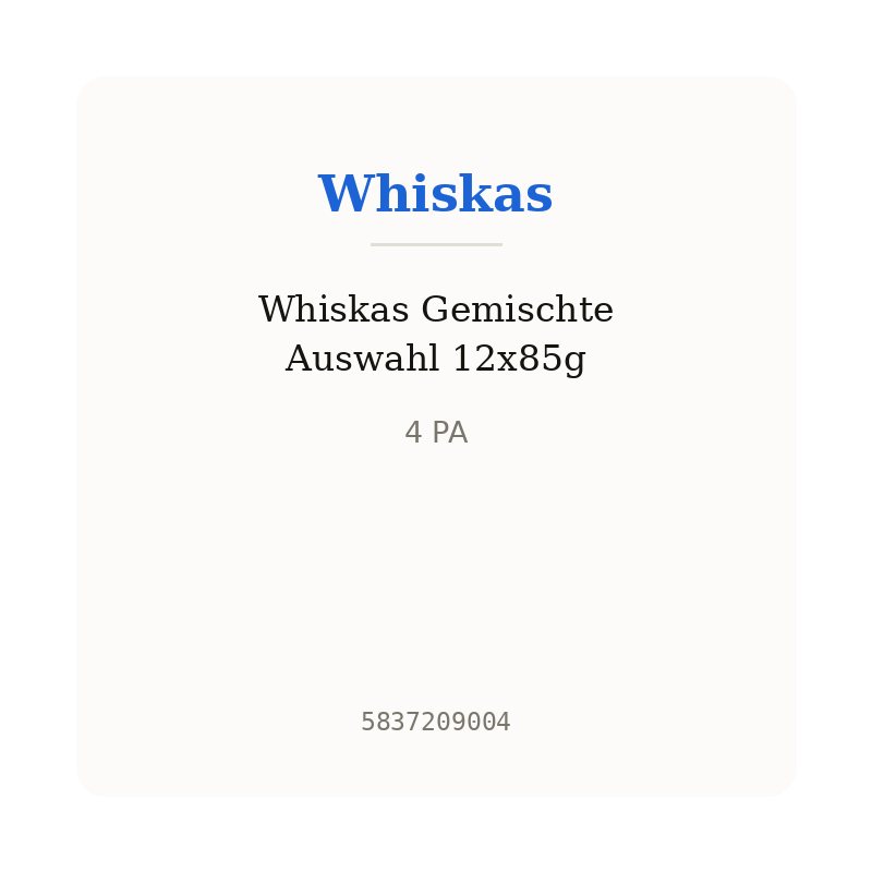 Whiskas Gemischte Auswahl 12x85g
