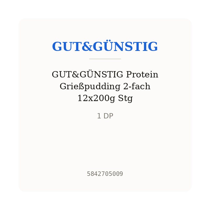 GUT&GÜNSTIG Protein Grießpudding 2-fach 12x200g Stg