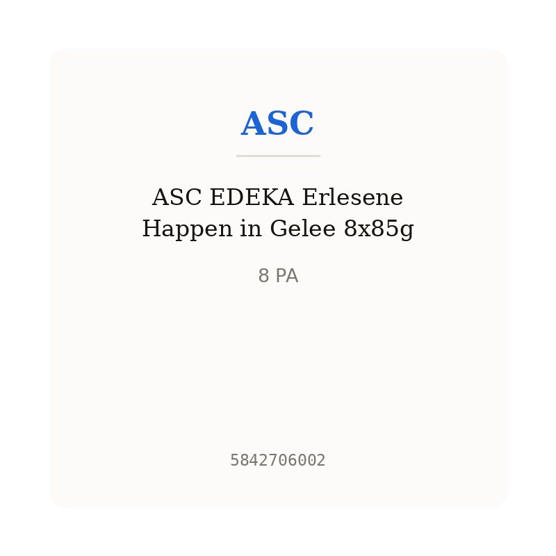 ASC EDEKA Erlesene Happen in Gelee 8x85g