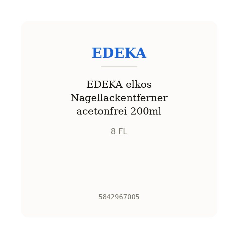 EDEKA elkos Nagellackentferner acetonfrei 200ml
