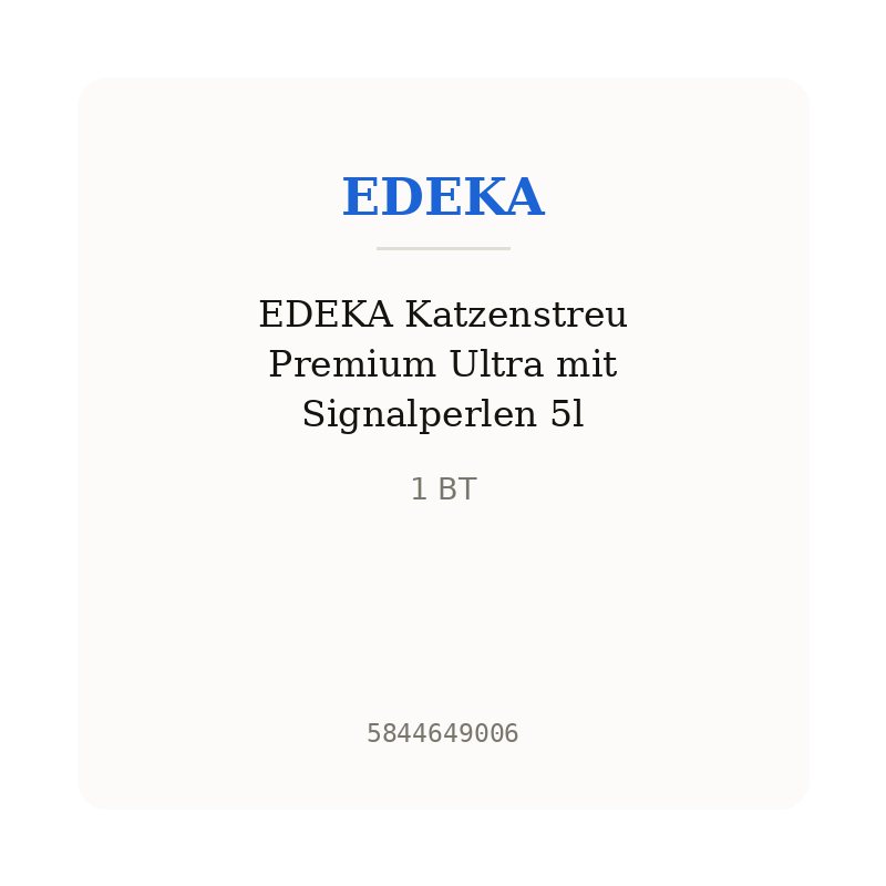 EDEKA Katzenstreu Premium Ultra mit Signalperlen 5l