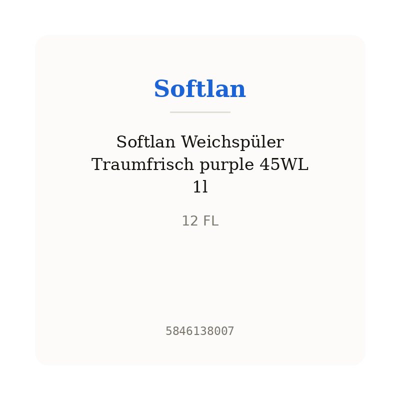 Softlan Weichspüler Traumfrisch purple 45WL 1l