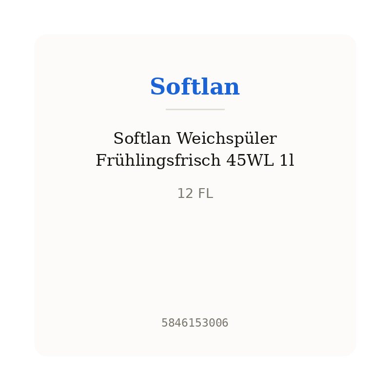 Softlan Weichspüler Frühlingsfrisch 45WL 1l