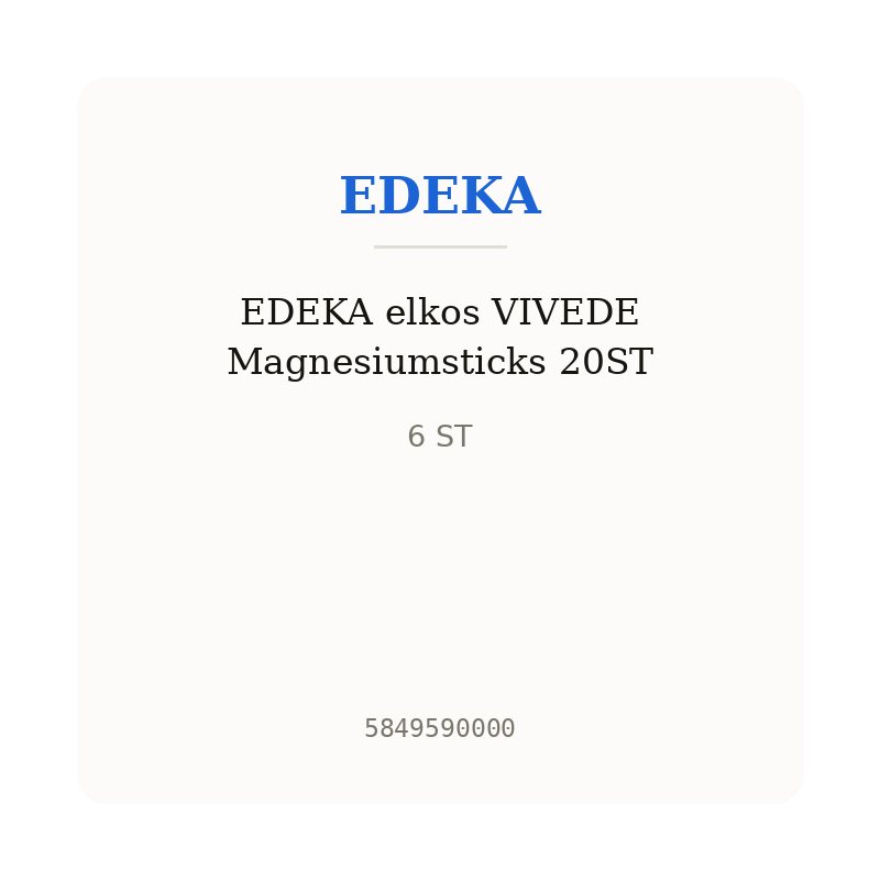 EDEKA elkos VIVEDE Magnesiumsticks 20ST