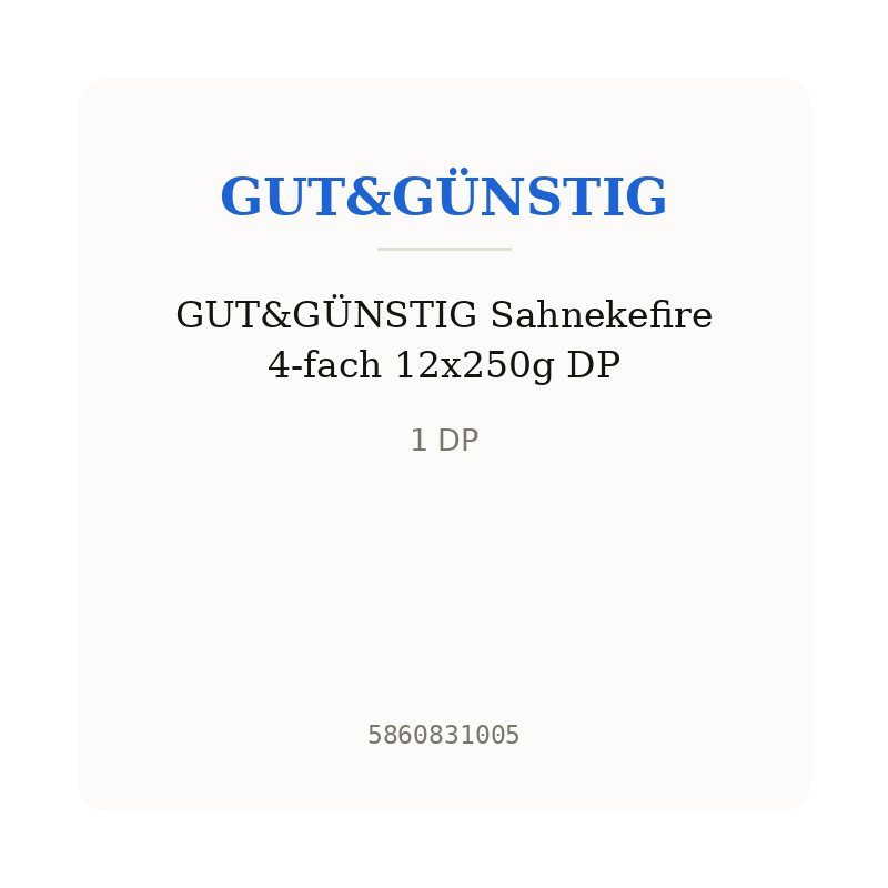 GUT&GÜNSTIG Sahnekefire 4-fach 12x250g DP