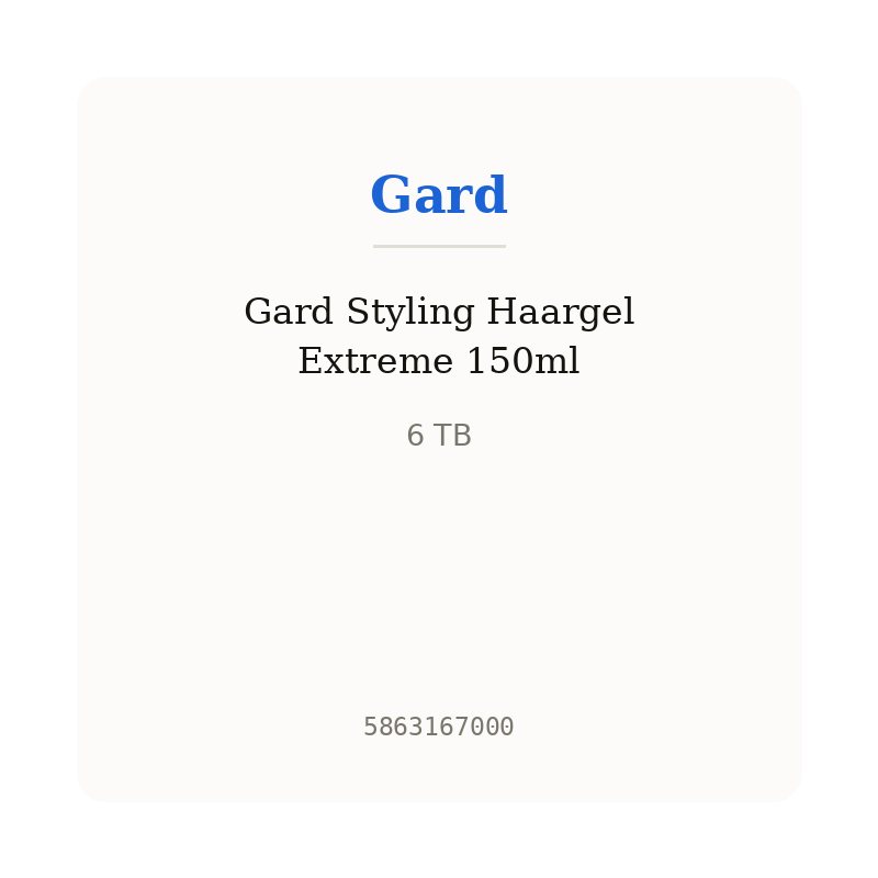 Gard Styling Haargel Extreme 150ml
