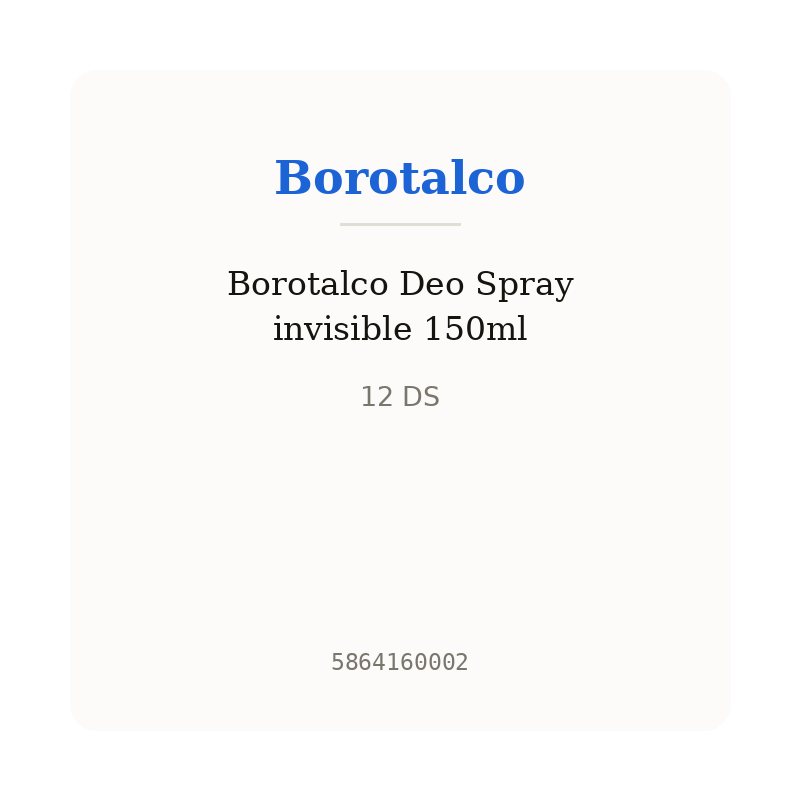 Borotalco Deo Spray invisible 150ml