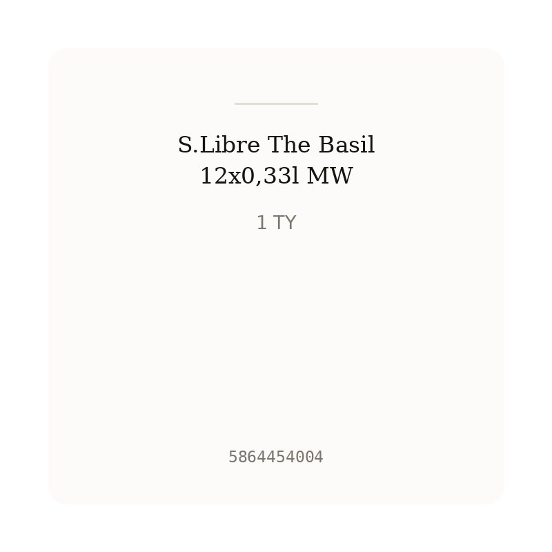 S.Libre The Basil 12x0,33l MW