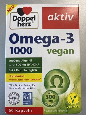 Doppelherz Omega-3 Algenöl vegan 60Kapseln 42,9g