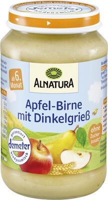 Demeter Alnatura Apfel-Birne mit Dinkelgrieß nach 6.Monat 190g