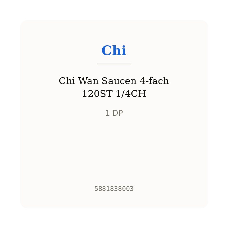 Chi Wan Saucen 4-fach 120ST 1/4CH