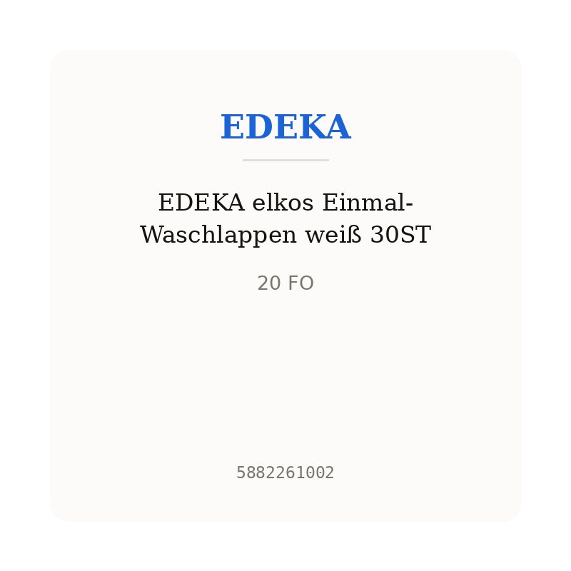 EDEKA elkos Einmal-Waschlappen weiß 30ST