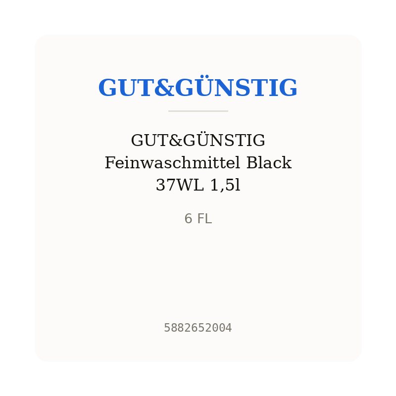 GUT&GÜNSTIG Feinwaschmittel Black 37WL 1,5l