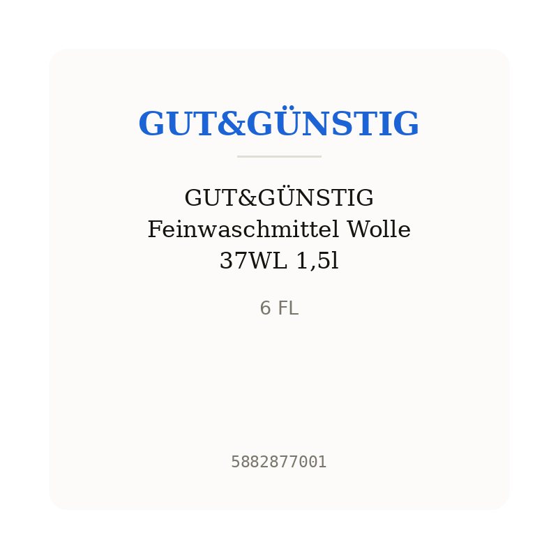 GUT&GÜNSTIG Feinwaschmittel Wolle 37WL 1,5l