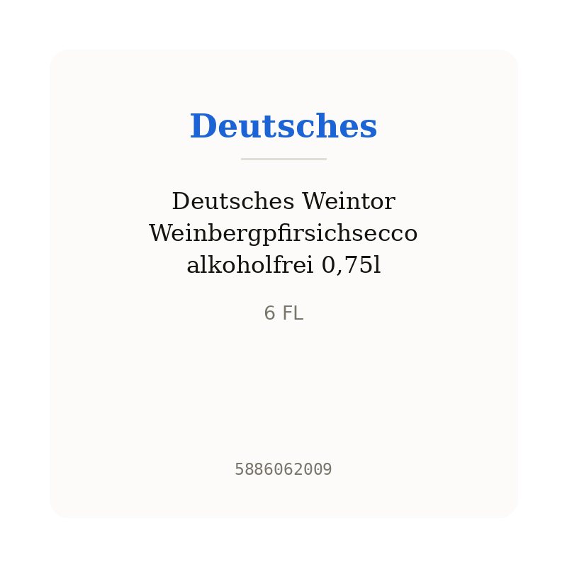 Deutsches Weintor Weinbergpfirsichsecco alkoholfrei 0,75l
