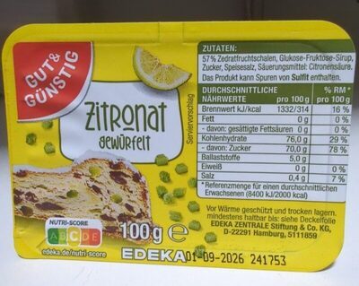 GUT&GÜNSTIG Zitronat 100g