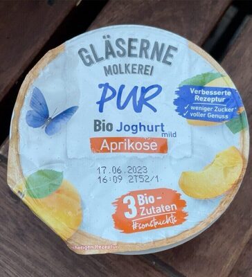 Bio Gläserne Molkerei Joghurt Aprikose 3,8% 150g