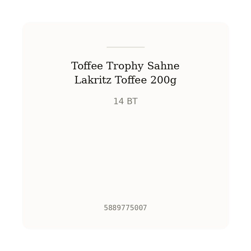 Toffee Trophy Sahne Lakritz Toffee 200g