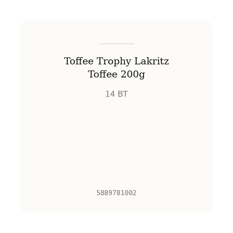 Toffee Trophy Lakritz Toffee 200g