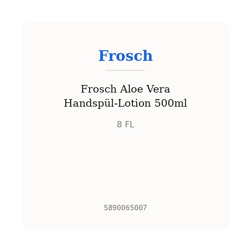 Frosch Aloe Vera Handspül-Lotion 500ml