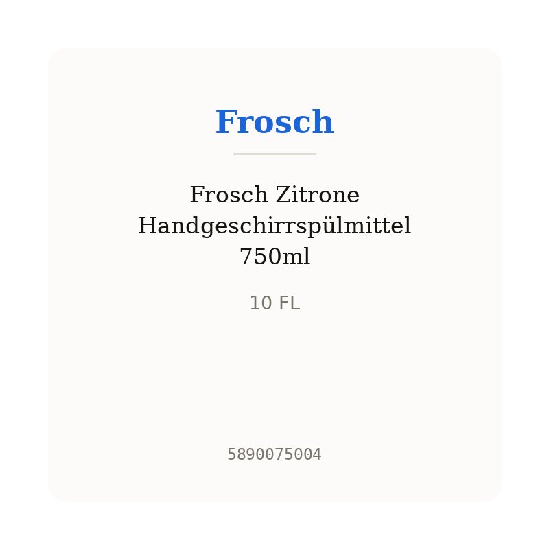 Frosch Zitrone Handgeschirrspülmittel 750ml