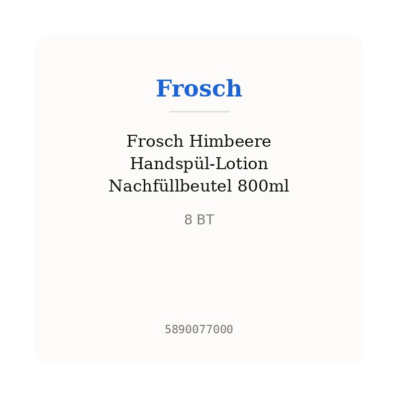 Frosch Himbeere Handspül-Lotion Nachfüllbeutel 800ml