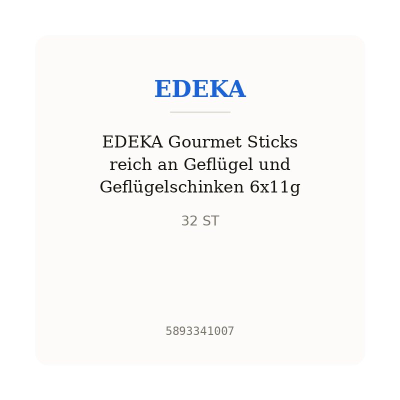 EDEKA Gourmet Sticks reich an Geflügel und Geflügelschinken 6x11g