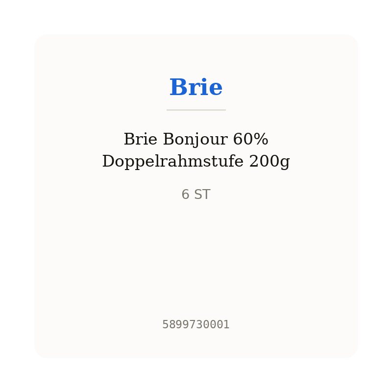 Brie Bonjour 60% Doppelrahmstufe 200g
