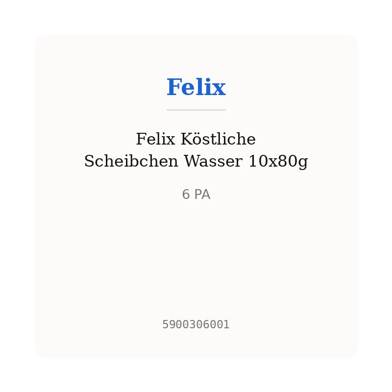 Felix Köstliche Scheibchen Wasser 10x80g