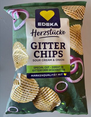 EDEKA Herzstücke Gitterchips Sour Cream&Onion 125g