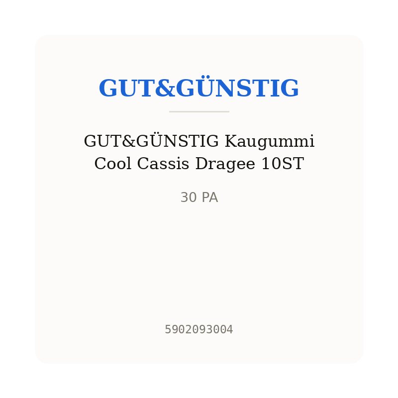 GUT&GÜNSTIG Kaugummi Cool Cassis Dragee 10ST