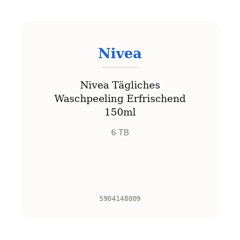 Nivea Tägliches Waschpeeling Erfrischend 150ml