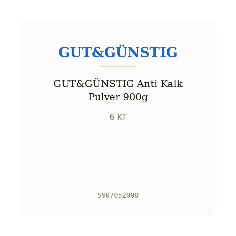 GUT&GÜNSTIG Anti Kalk Pulver 900g