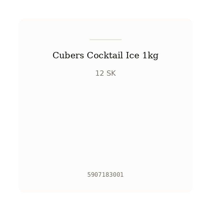 Cubers Cocktail Ice 1kg