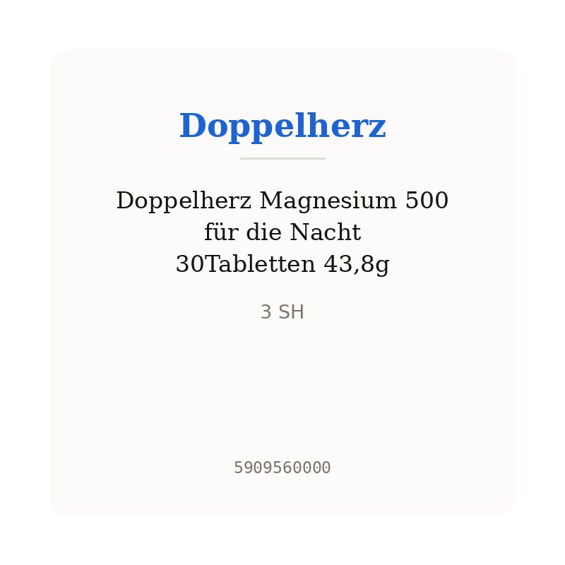 Doppelherz Magnesium 500 für die Nacht 30Tabletten 43,8g