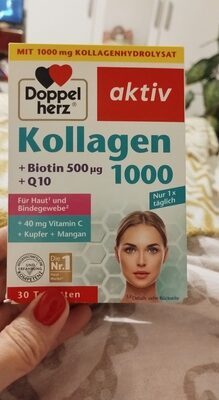 Doppelherz Kollagen 1000 mit Biotin 500µg und Q10 30Tabletten 40,8g