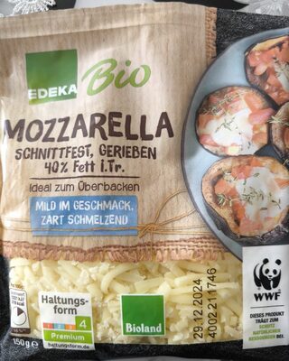Bio EDEKA Mozzarella gerieben 40% 150g