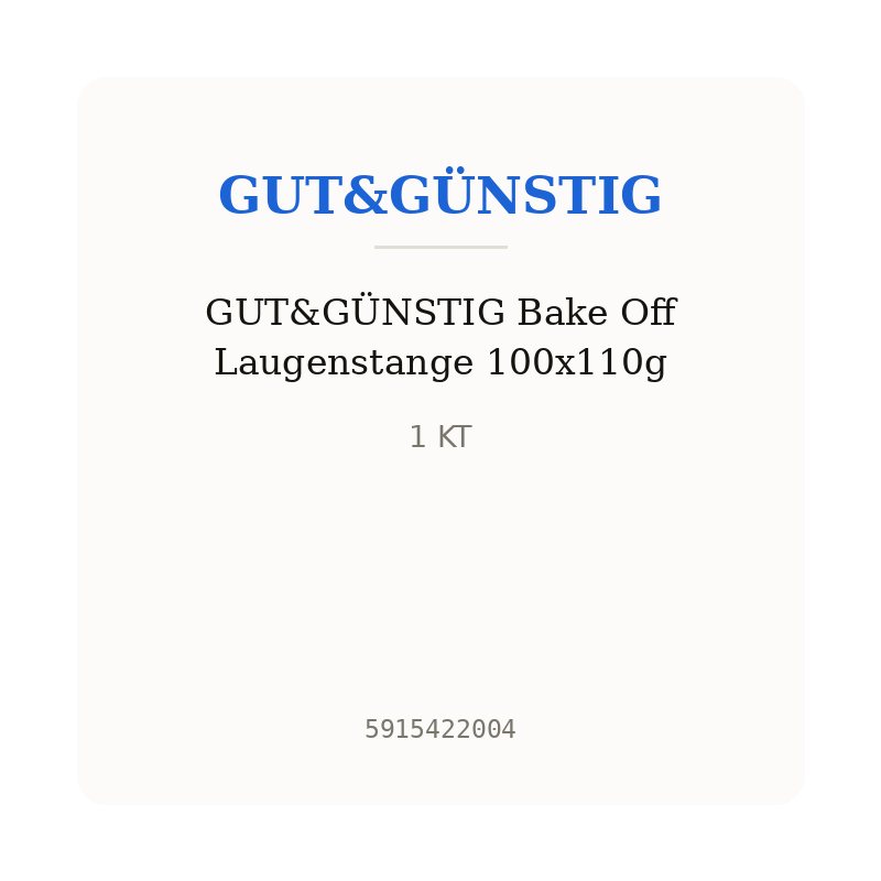 GUT&GÜNSTIG Bake Off Laugenstange 100x110g
