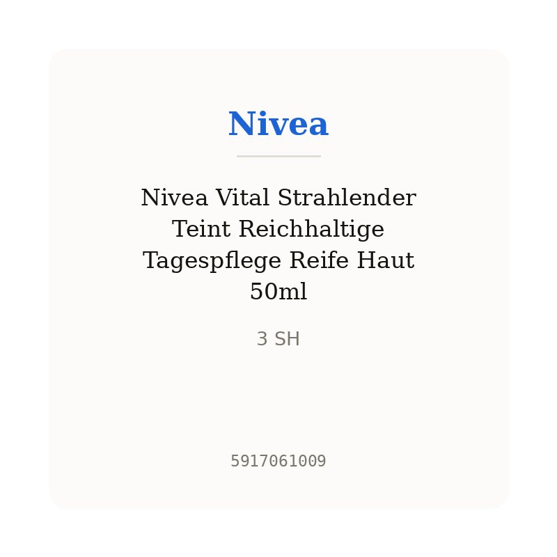 Nivea Vital Strahlender Teint Reichhaltige Tagespflege Reife Haut 50ml