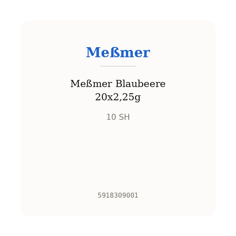 Meßmer Blaubeere 20x2,25g