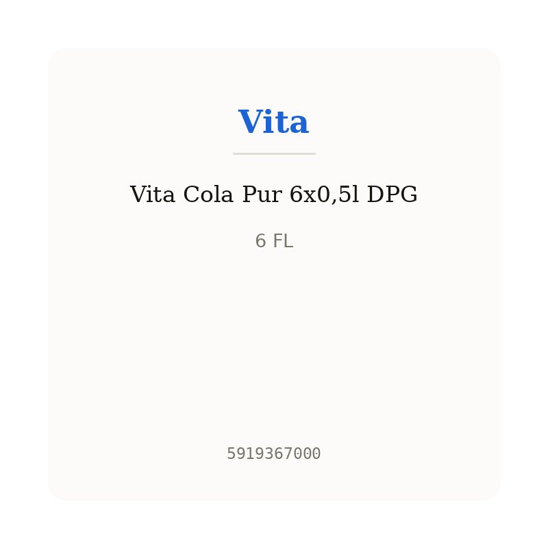 Vita Cola Pur 6x0,5l DPG