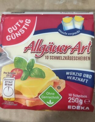 GUT&GÜNSTIG Schmelzkäse-Scheiben Allgäuer Art 250g VLOG