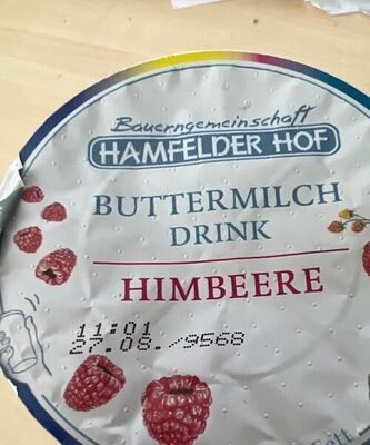 Bio Hamfelder Buttermilchdrink Himbeere 250g