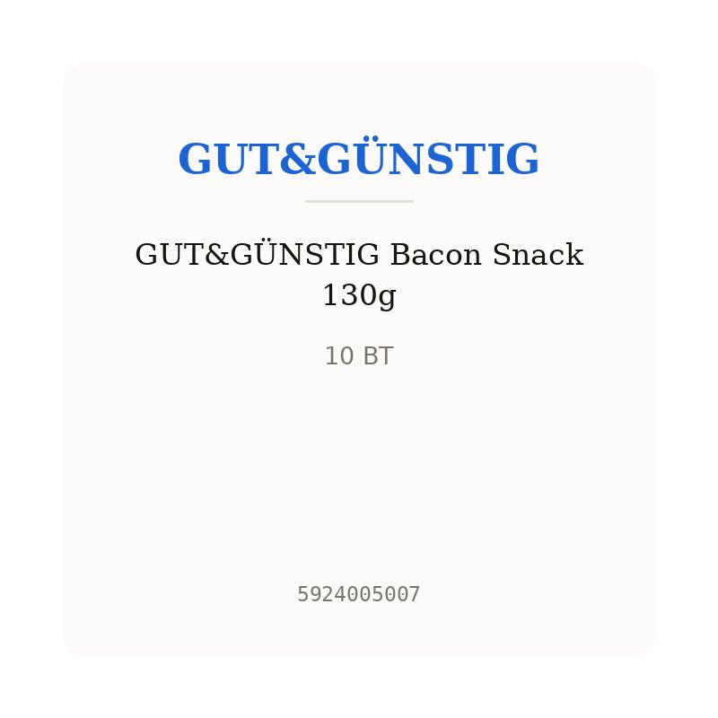 GUT&GÜNSTIG Bacon Snack 130g