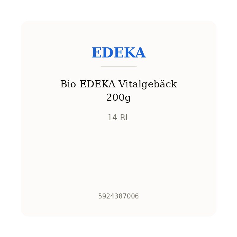 Bio EDEKA Vitalgebäck 200g